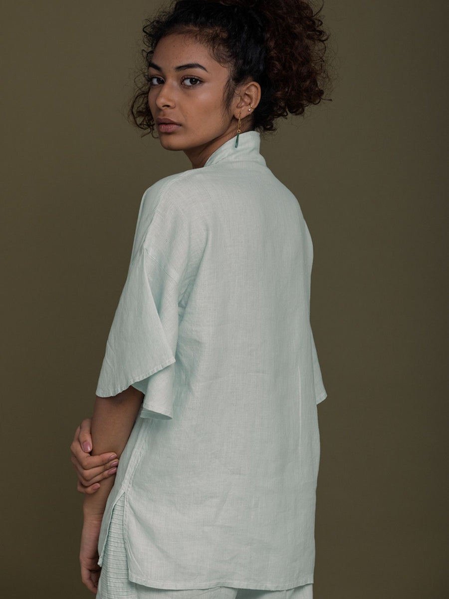 Releve Fashion Reistor Mint Wishing on Stardust Shirt Ethical Designer Brand Sustainable Fashion Conscious Clothing Purchase with Purpose Shop for Good