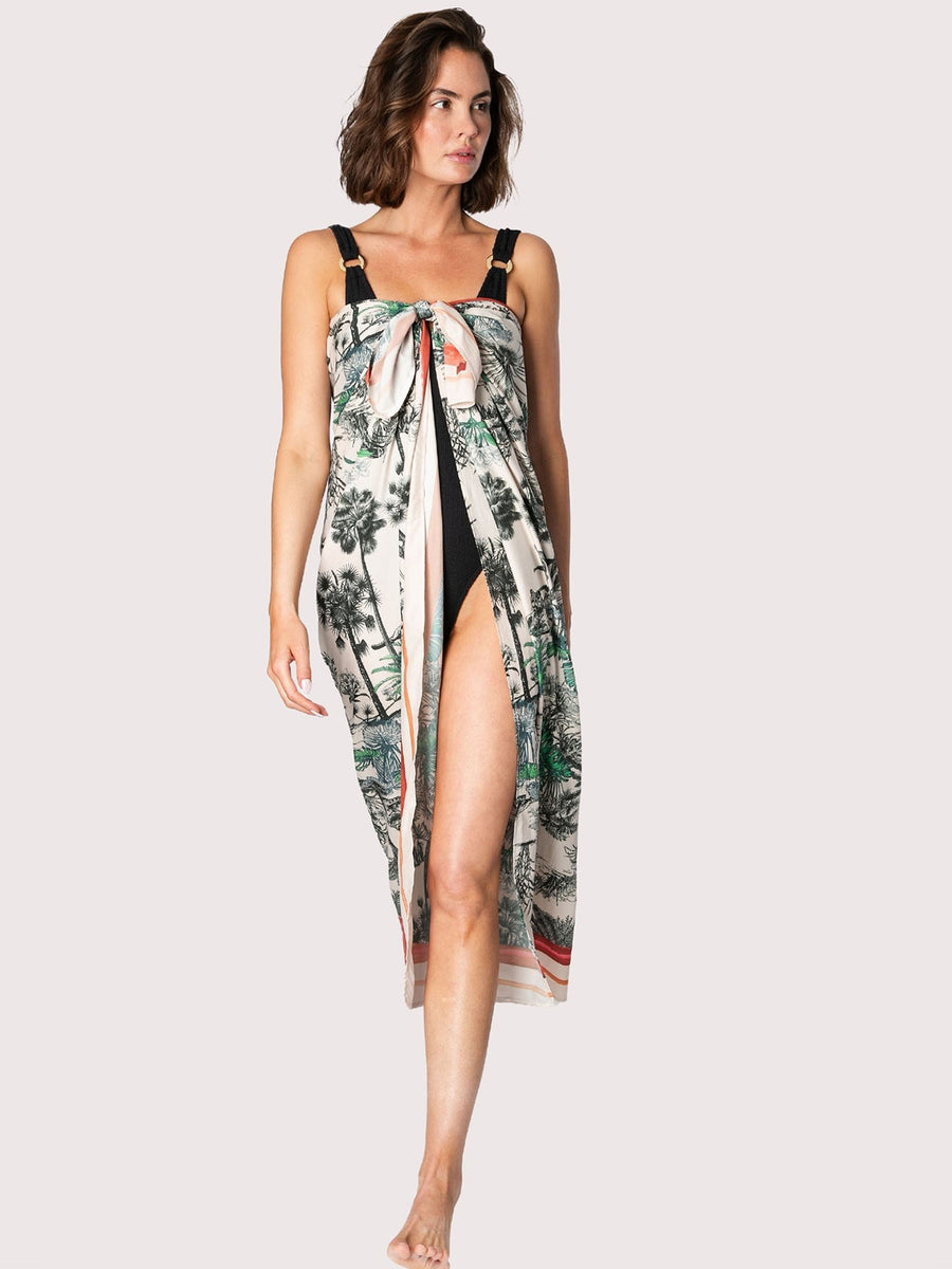 Releve Fashion SixtyNinety Floral Print Long Multiwear Sarong Coverup Sustainable Resort Wear Slow Fashion Conscious Clothing Ethical Designer Brand Purchase with Purpose Shop for Good