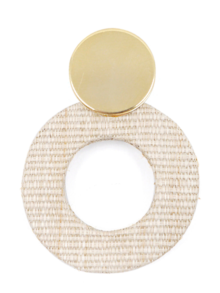 Releve Fashion Soli & Sun Gold and Cream Fran Earrings Ethical Designers Sustainable Fashion Brands Purchase with Purpose Shop for Good