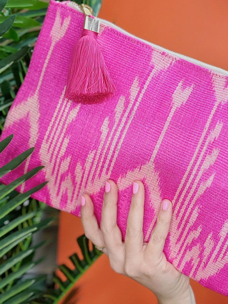 Releve Fashion Soli & Sun Pink Frankie Pouch Ethical Designer Brand Sustainable Fashion Accessories Purchase with Purpose Shop for Good