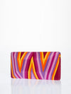 Releve Fashion Beatriz Purple Yellow Orange Chevron Cheska Clutch Bag Ethical Designers Sustainable Fashion Brands Artisanal Handmade Accessories Purchase with Purpose Shop for Good