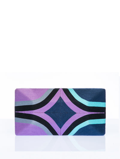 Releve Fashion Beatriz Purple Black Navy Diamond Cheska Clutch Bag Ethical Designers Sustainable Fashion Brands Artisanal Handmade Accessories Purchase with Purpose Shop for Good