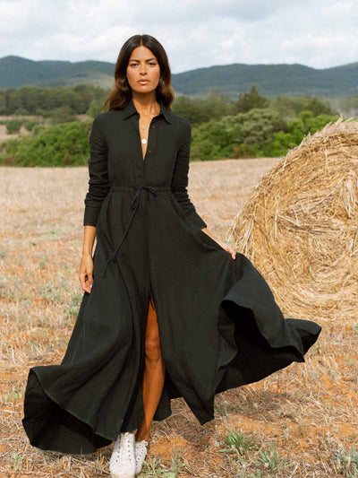 ethical black maxi dress Black Enchanted Nights Maxi Dress