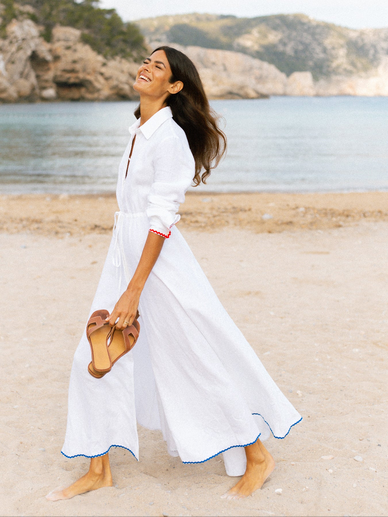 Relev Fashion | Oramai London Amalfi Long Dress, White Relev Fashion | Oramai London Amalfi Long Dress, White