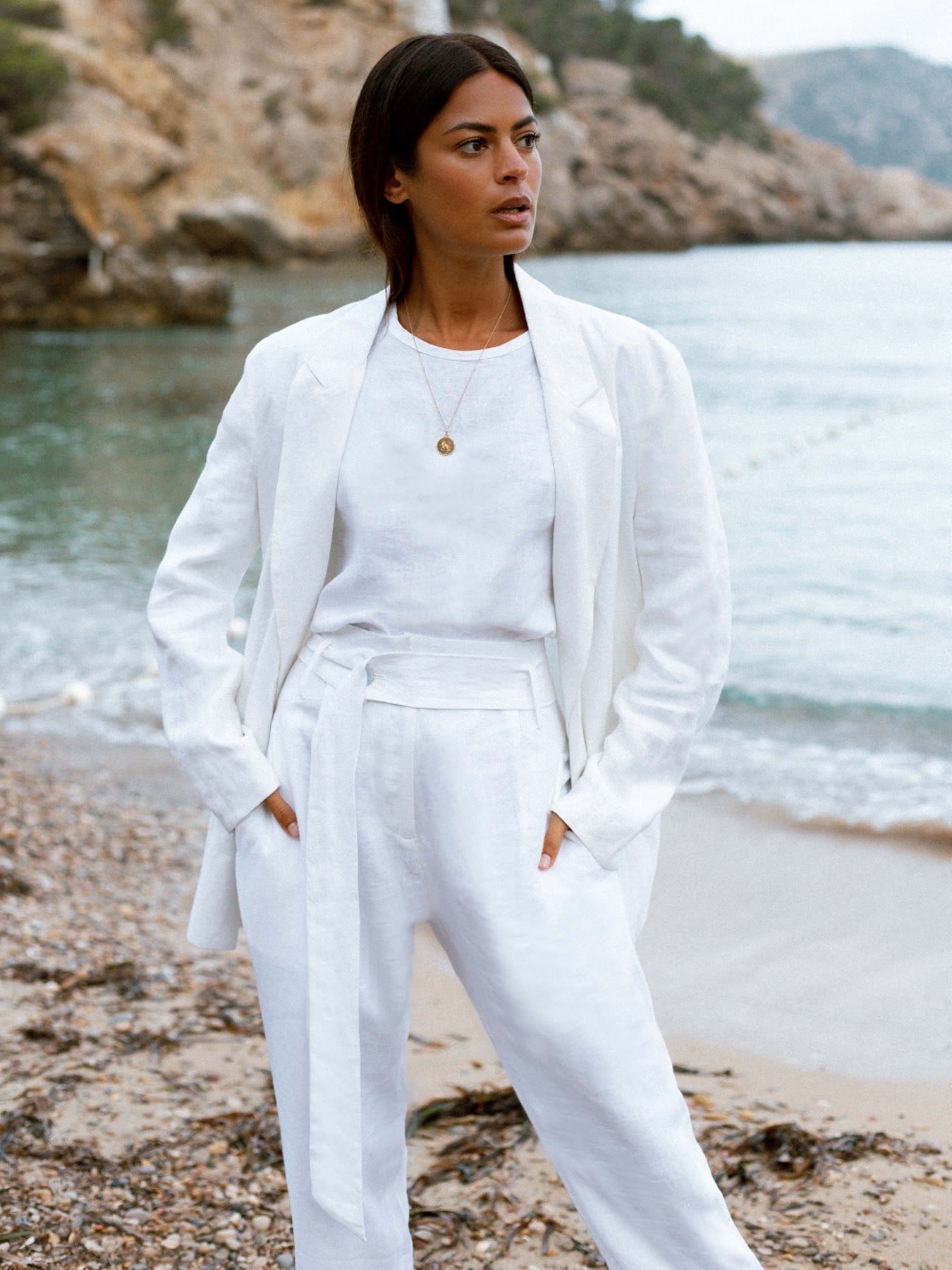 Releve Fashion Oramai London Nomade Suit Jacket White Ethical Designers Sustainable Fashion Brands Eco-Age Brandmark Purchase with Purpose Shop for Good