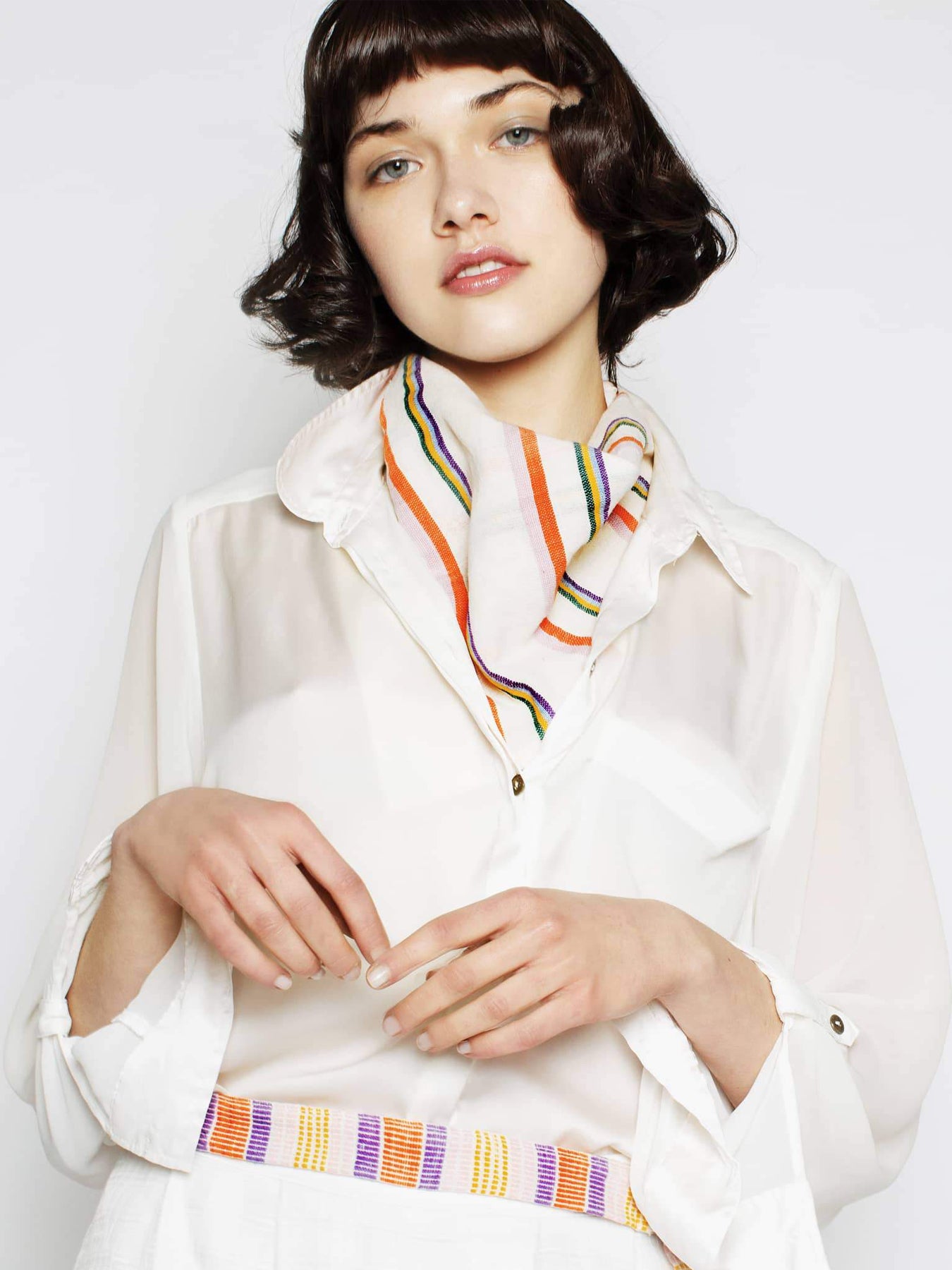 Releve Fashion Abury Multicolour Striped Cotton Belt Sustainable Ethical Fashion Brand Certified B Corp Positive Luxury Brands to Trust Butterfly Mark Positive Fashion Purchase with Purpose Shop for Good