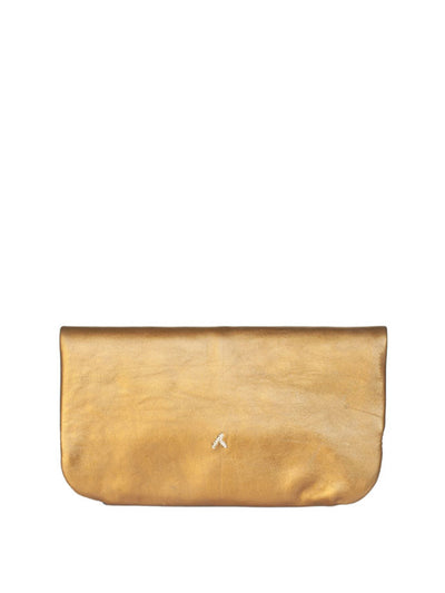 Releve Fashion Abury Shop for Good Buy Sustainable Fashion Ethical Fashion Brand Positive Fashion Positive Luxury Brands to Trust Butterfly Mark Certified B Corp Bronze Beige Floral Leather Clutch Bag