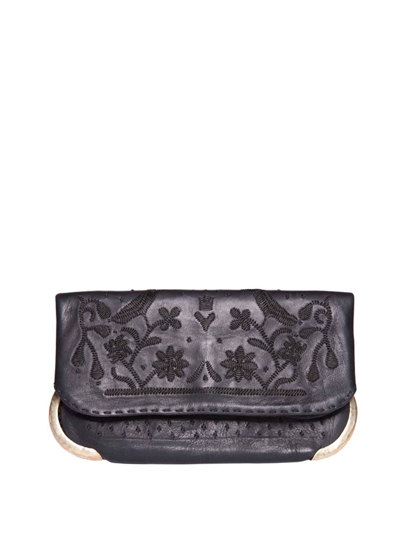 Lovebirds Clutch Bag, Black