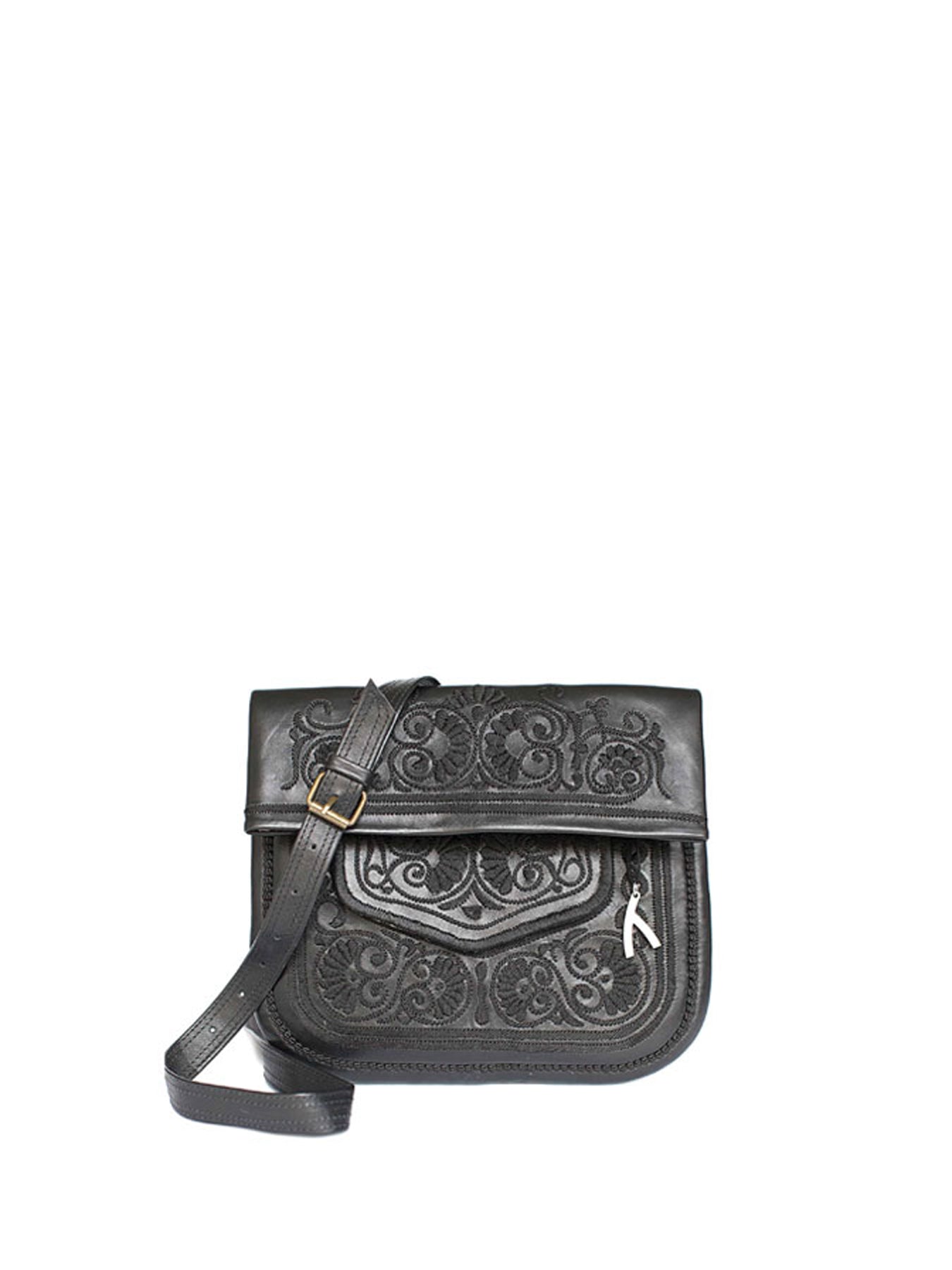 Releve Fashion Abury Shop for Good Buy Sustainable Fashion Ethical Fashion Brand Positive Fashion Positive Luxury Brands to Trust Butterfly Mark Certified B Corp Leather Berber Shoulder Bag Grafite Black