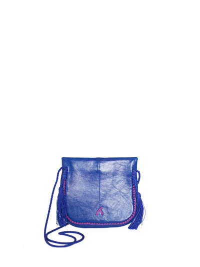 Releve Fashion Abury Shop for Good Buy Sustainable Fashion Ethical Fashion Brand Positive Fashion Positive Luxury Brands to Trust Butterfly Mark Certified B Corp Blue Pink Leather Mini Berber Bag