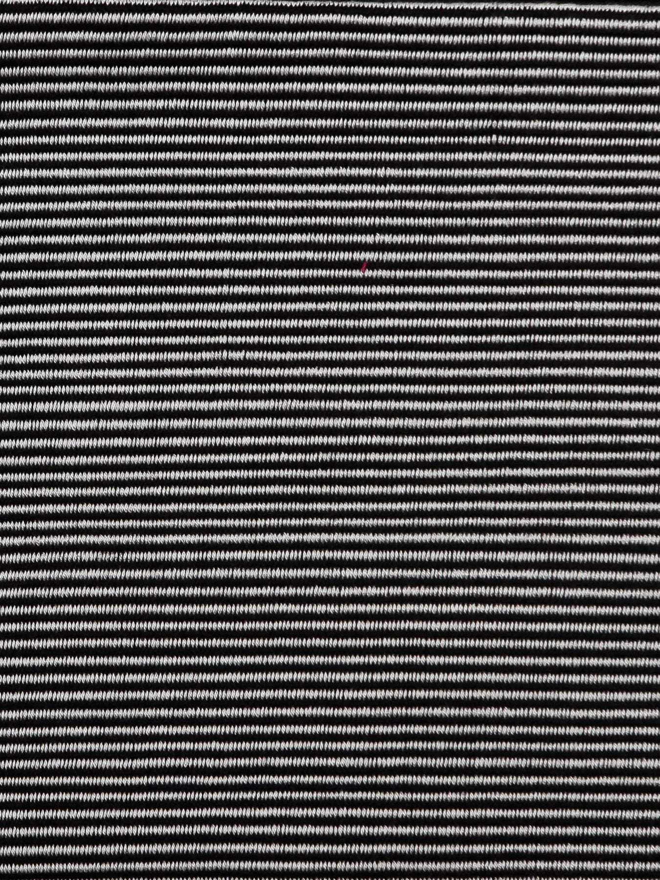 Releve Fashion Abury Black Cream Thin Striped Cotton Pouch Tassel Sustainable Ethical Fashion Brand Certified B Corp Positive Luxury Brands to Trust Butterfly Mark Positive Fashion Purchase with Purpose Shop for Good