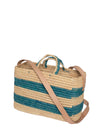 Releve Fashion Abury Raffia Summer Basket Natural Turquoise Sustainable Ethical Fashion Brand Certified B Corp Positive Luxury Brands to Trust Butterfly Mark Positive Fashion Purchase with Purpose Shop for Good
