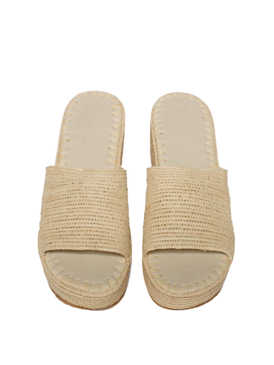 Releve Fashion Abury Raffia Summer Plateau Platform Sandals Natural Beige Sustainable Ethical Fashion Brand Certified B Corp Positive Luxury Brands to Trust Butterfly Mark Positive Fashion Purchase with Purpose Shop for Good