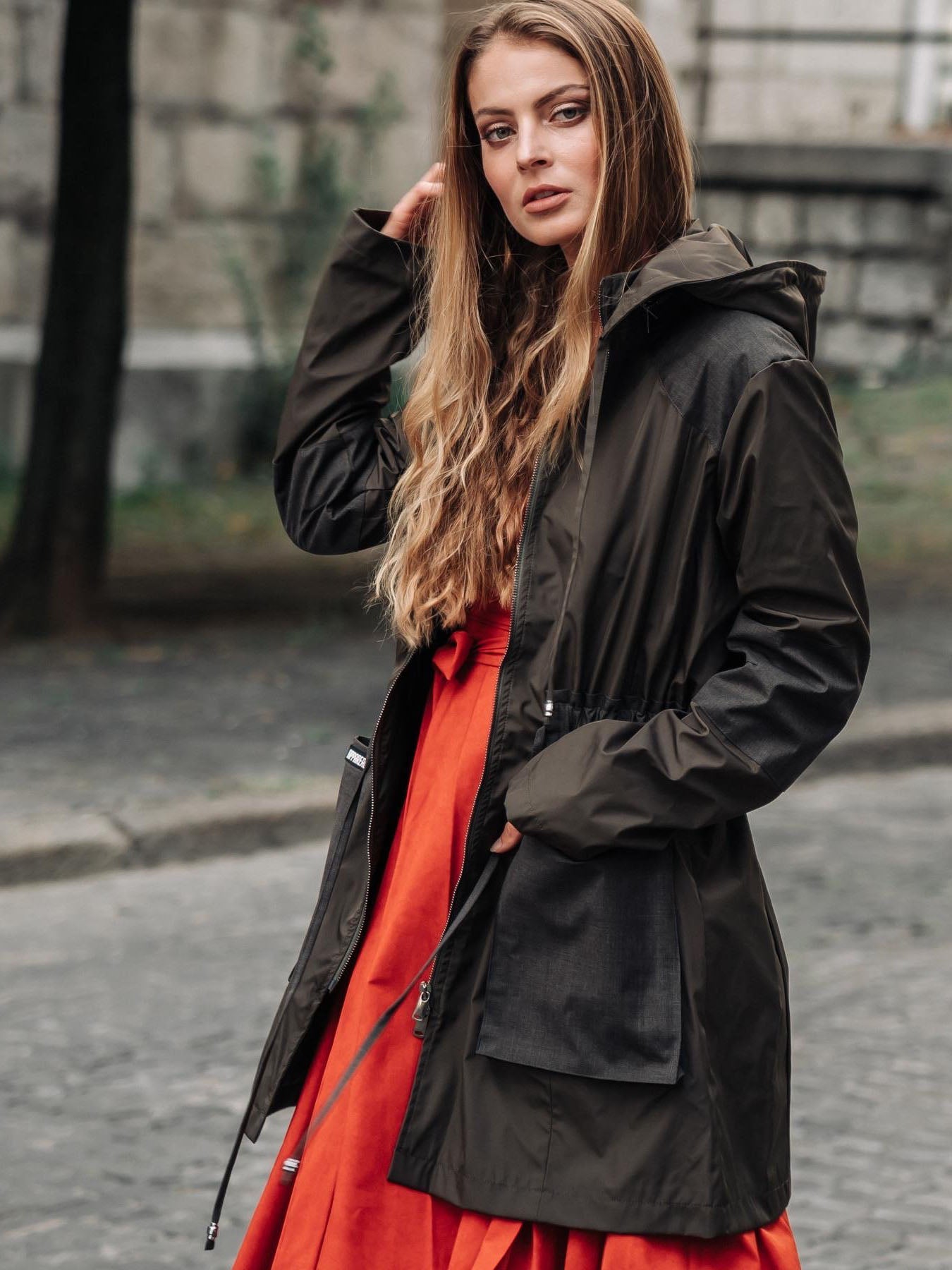 Relevé Fashion | Appareal Melissandra Gabardine Parka, Earth