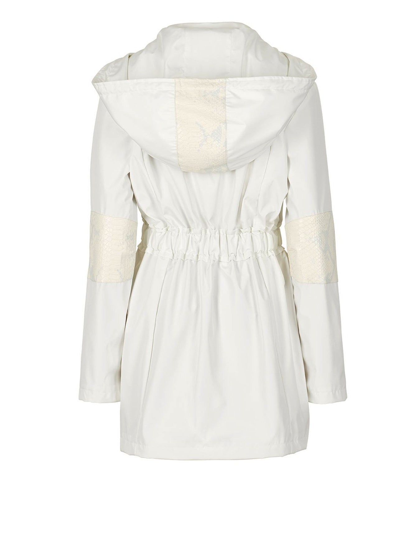 Releve Fashion Appareal Off-White Melissandra Gabardine and Faux Python Parka Sustainable Fashion Conscious Clothing Ethical Designer Brand Technical Design Innovative Materials Purchase with Purpose Shop for Good