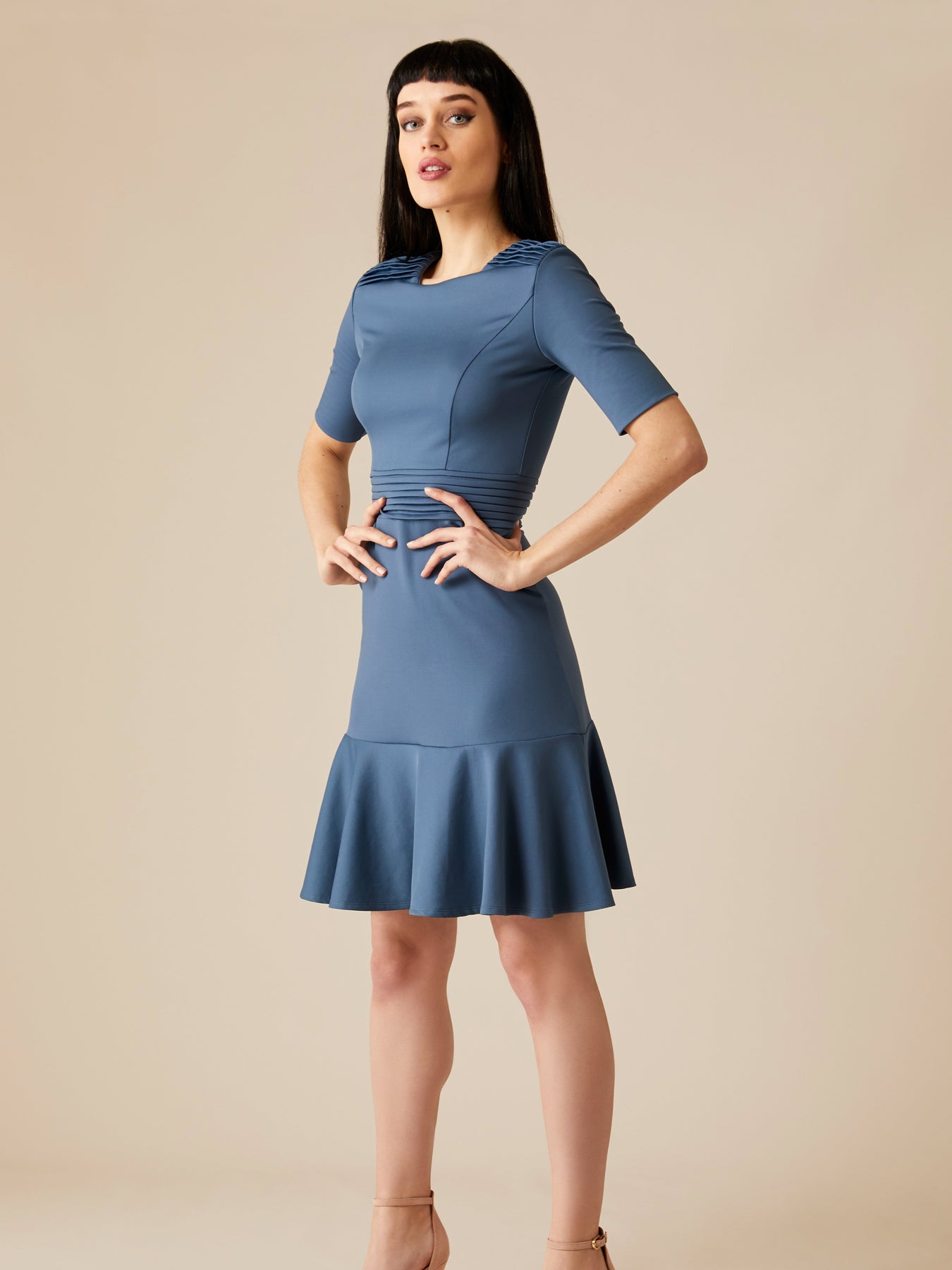 Relev Fashion | Appareal Melodie Jersey Dress, Blue Relev Fashion | Appareal Melodie Jersey Dress, Blue
