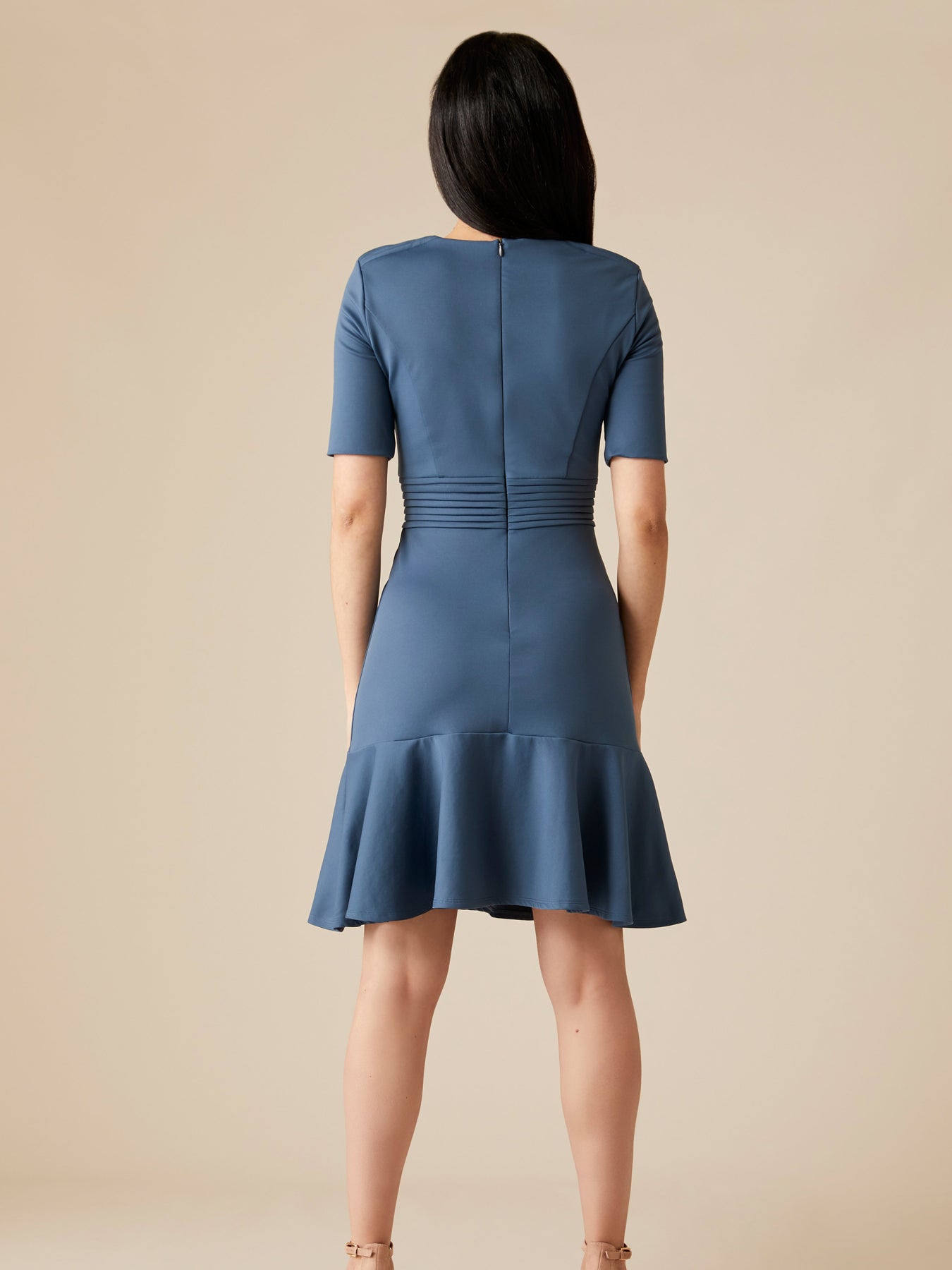 Relev Fashion | Appareal Olesya Cotton Blend Dress, Sage Blue Relev Fashion | Appareal Olesya Cotton Blend Dress, Sage Blue