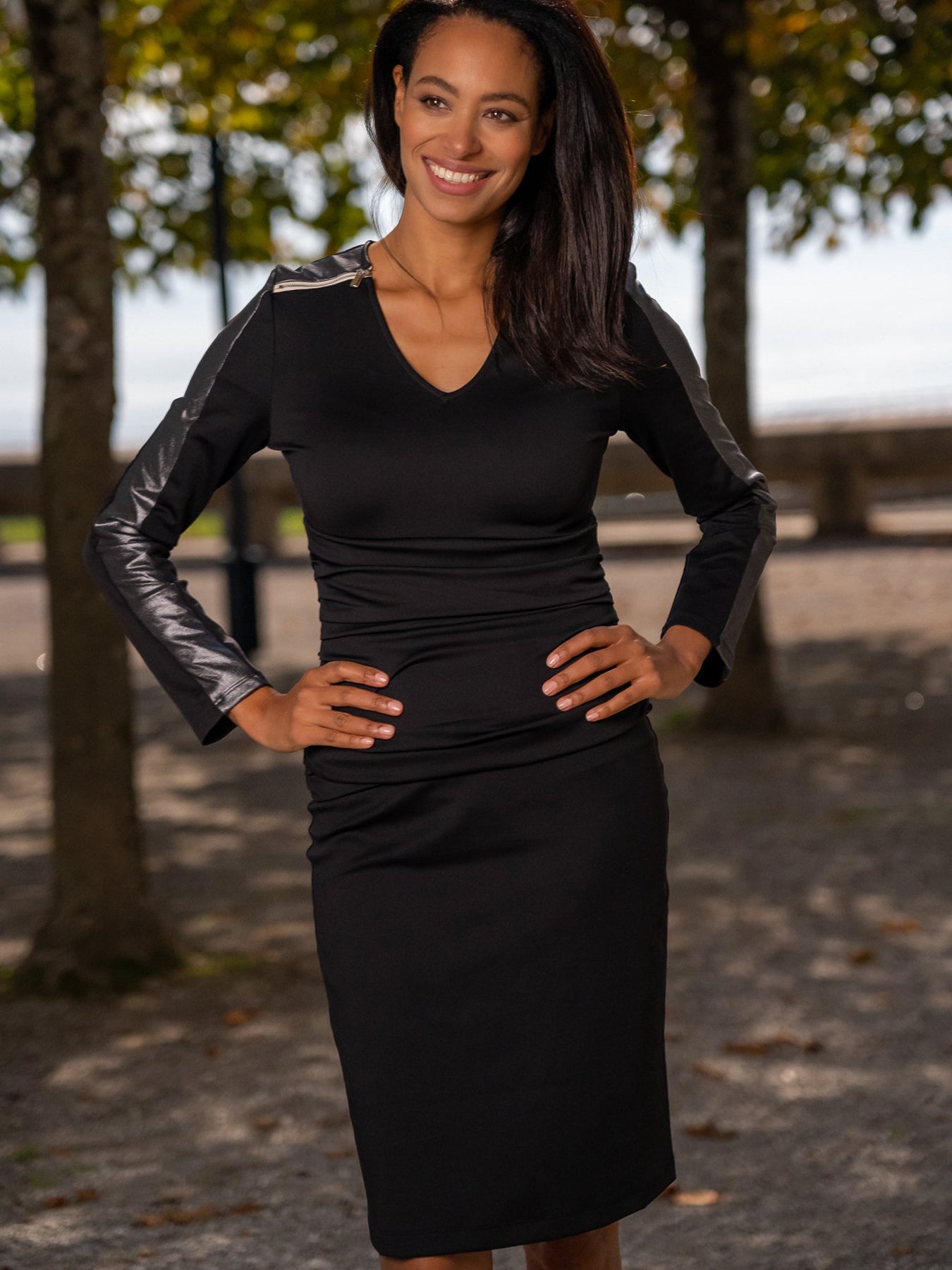Sara Jersey Dress, Black Sara Jersey Dress, Black