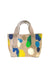 Painted Linen Tote Bag, Beige / Multicolour