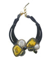 Releve Fashion Bea Valdes Black Yellow in Bend Bugle Necklace with Semi-Precious Stones Ethical Luxury Brand Sustainable Jewelry Conscious Fashion Purchase with Purpose Shop for Good