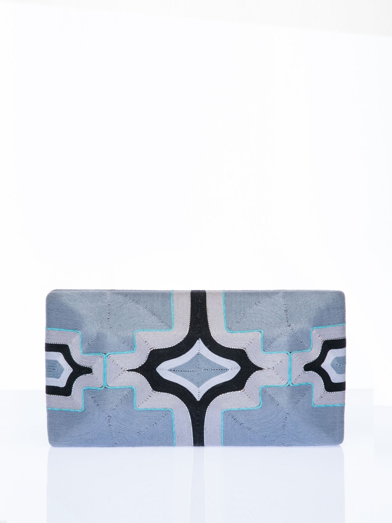 Releve Fashion Beatriz Grey Black Cross Cheska Clutch Bag Ethical Designers Sustainable Fashion Brands Artisanal Handmade Accessories Purchase with Purpose Shop for Good