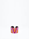 Releve Fashion Beatriz Chevron Cuff Purple Yellow Orange Ethical Designers Sustainable Fashion Brands Artisanal Handmade Accessories Purchase with Purpose Shop for Good