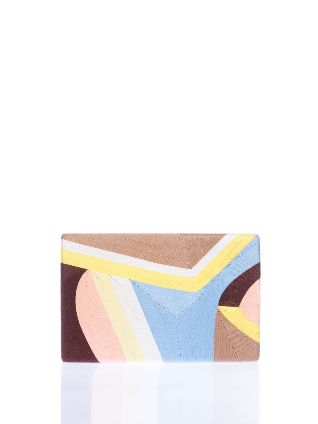 Elina Clutch, Yellow / Blue / Beige