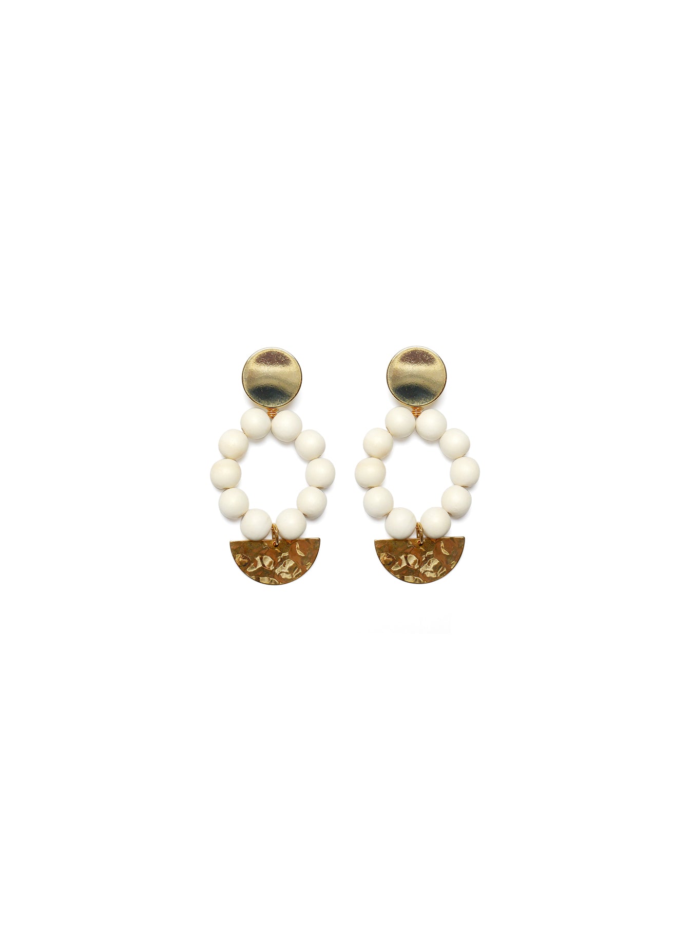 Angie Earrings, White