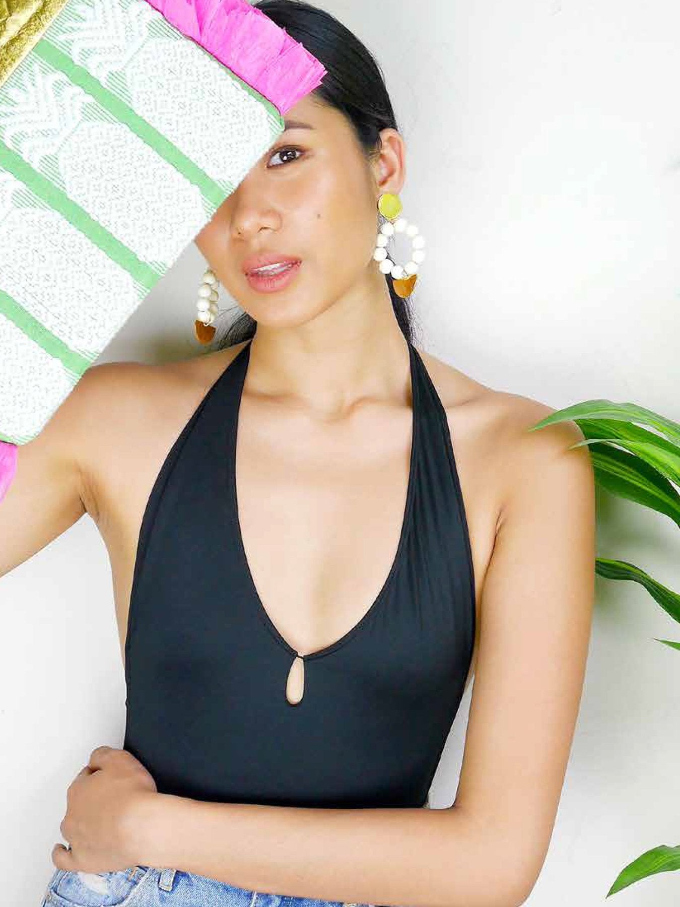 Releve Fashion Clare Hynes White Angie Earrings Ethical Designers Sustainable Fashion Brands Purchase with Purpose Shop for Good