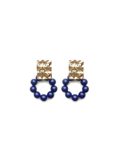 Releve Fashion Clare Hynes Blue Jaynie Earrings Ethical Designers Sustainable Fashion Brands Purchase with Purpose Shop for Good