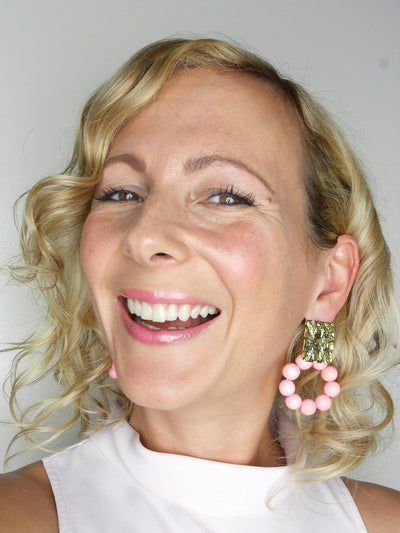 Releve Fashion Clare Hynes Pink Jaynie Earrings Ethical Designers Sustainable Fashion Brands Purchase with Purpose Shop for Good