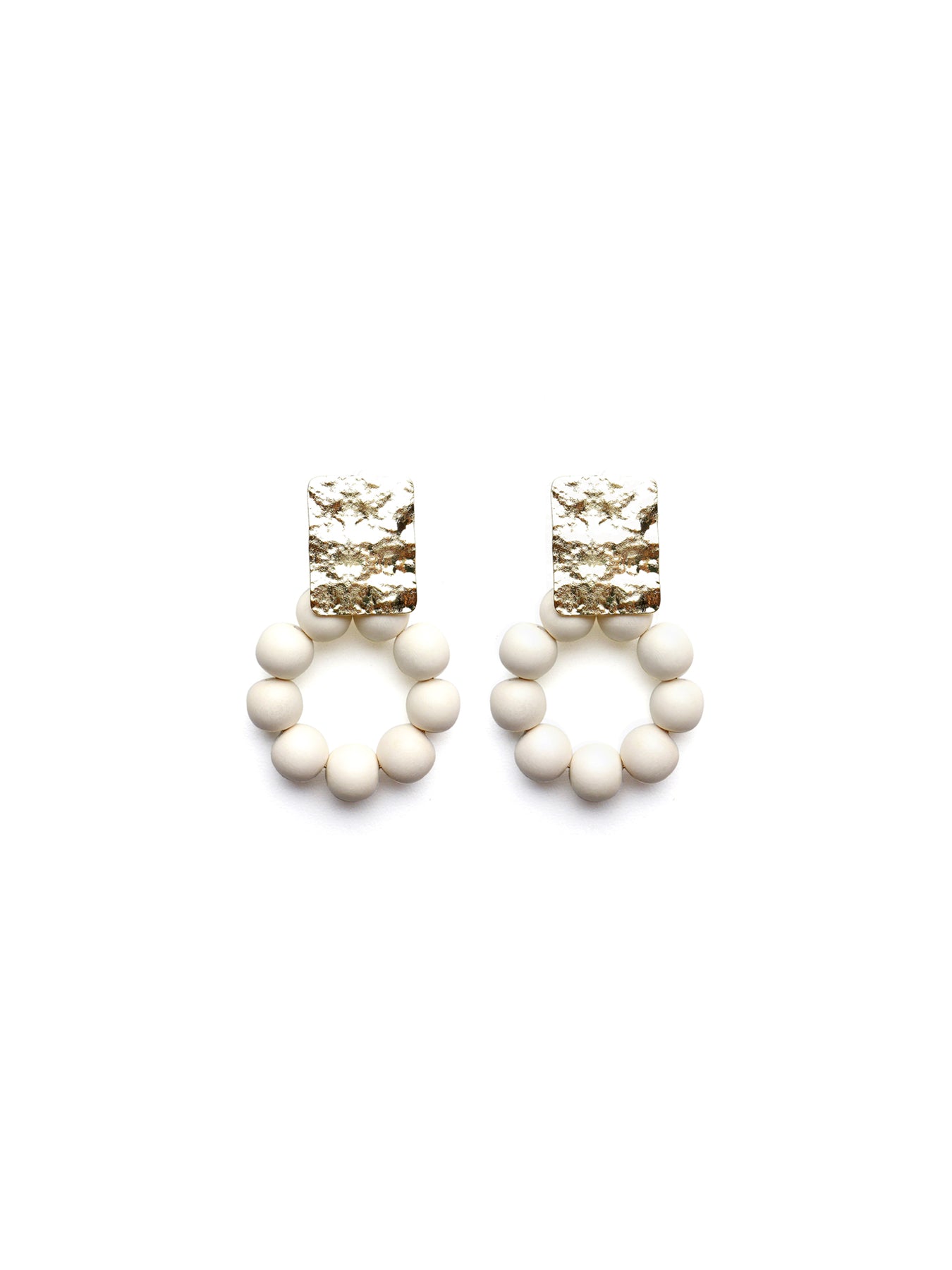 Releve Fashion Clare Hynes White Jaynie Earrings Ethical Designers Sustainable Fashion Brands Purchase with Purpose Shop for Good