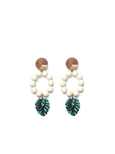 Releve Fashion Clare Hynes White Green Lola Earrings Ethical Designers Sustainable Fashion Brands Purchase with Purpose Shop for Good
