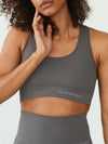 Releve Fashion Dear Denier Lena Seamless Rib Bra in Grey Ethical Luxury Brand Sustainable Clothing Conscious Fashion Purchase with Purpose Shop for Good
