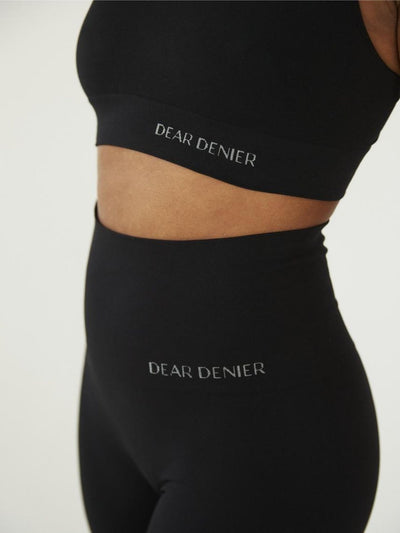 Releve Fashion Dear Denier Lena Seamless Rib Legging in Black Ethical Luxury Brand Sustainable Clothing Conscious Fashion Purchase with Purpose Shop for Good
