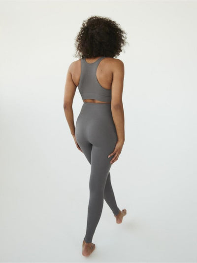 Releve Fashion Dear Denier Lena Seamless Rib Legging in Grey Ethical Luxury Brand Sustainable Clothing Conscious Fashion Purchase with Purpose Shop for Good
