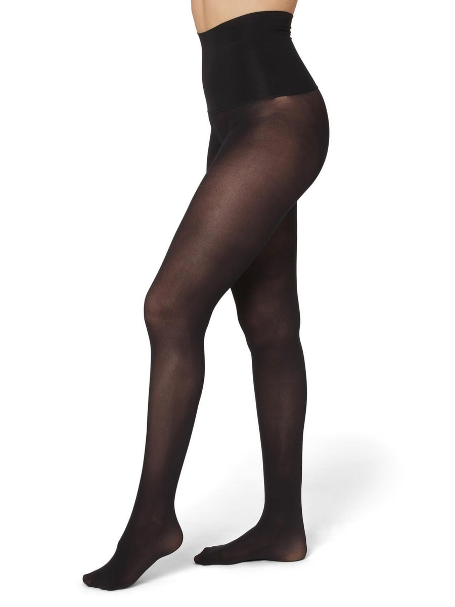 Releve Fashion Dear Denier Erika Seamless Highwaist 50 Denier Tights in Black Ethical Luxury Brand Sustainable Clothing Conscious Fashion Purchase with Purpose Shop for Good