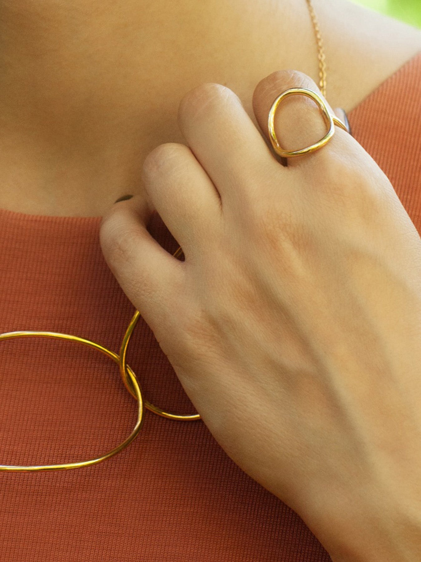 Relevé Fashion Emi & Eve Freedom Ring in Gold Made of Recycled Missile Shells Responsible Luxury Conflict-Free Jewellery Ethical and Sustainable Designer Brand Purchase with Purpose Shop for Good