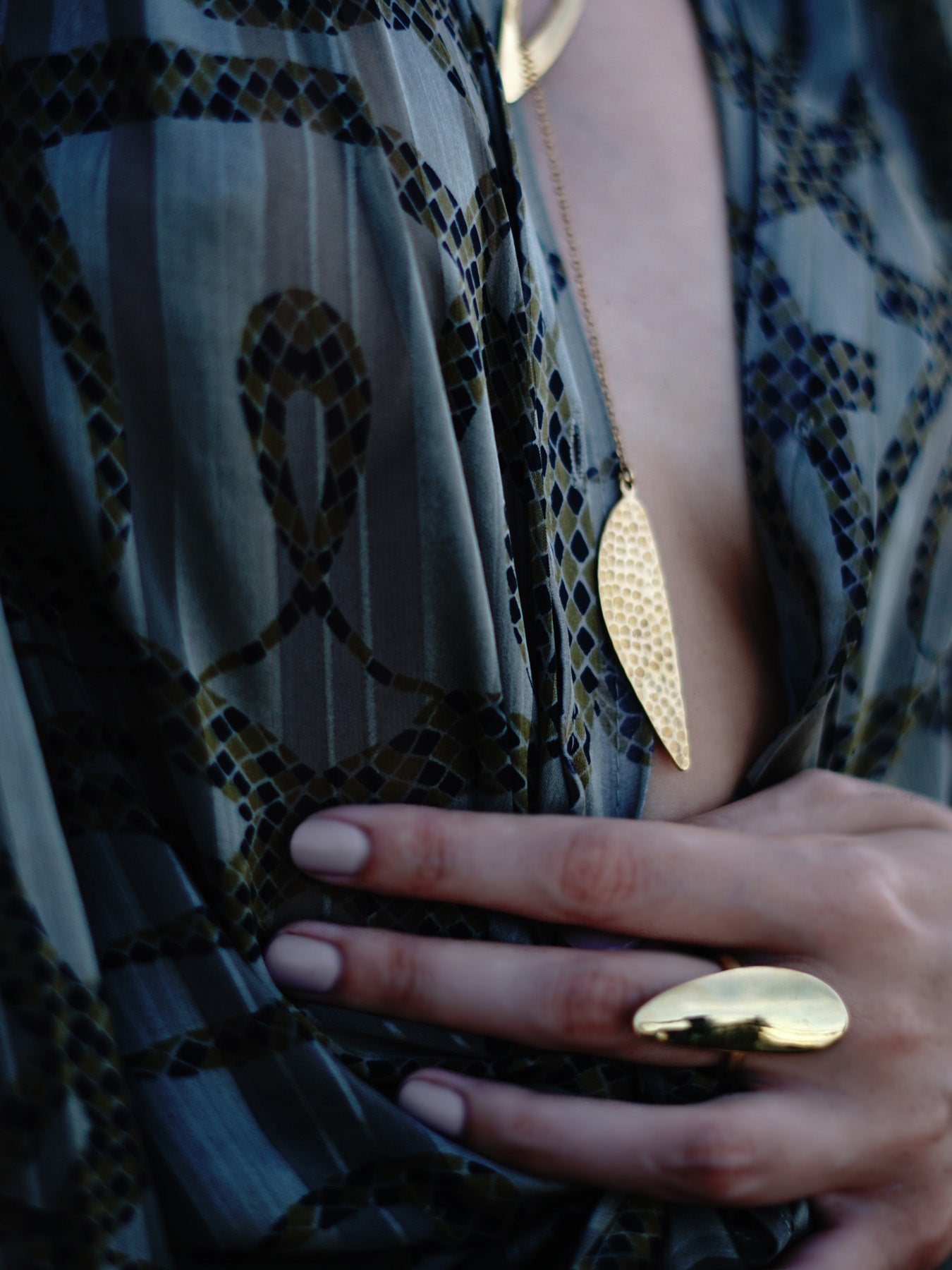 Relevé Fashion Emi & Eve Juno Leaf Ring in Gold Made of Recycled Missile Shells Responsible Luxury Conflict-Free Jewellery Ethical and Sustainable Designer Brand Purchase with Purpose Shop for Good