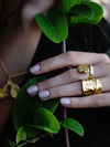 Relevé Fashion Emi & Eve Naturae Ring Gold Made of Recycled Missile Shells Responsible Luxury Conflict-Free Jewellery Ethical and Sustainable Designer Brand Purchase with Purpose Shop for Good