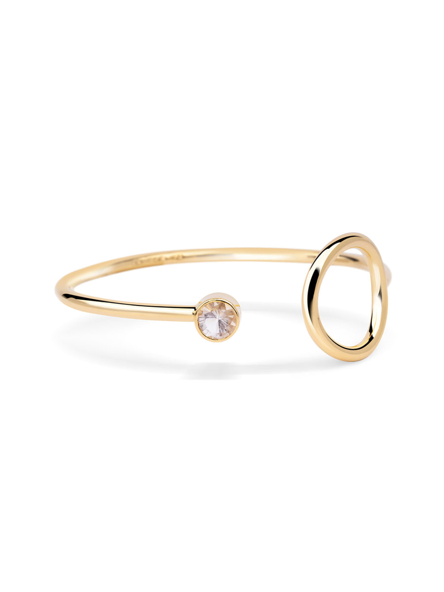 Relevé Fashion Emi & Eve Unity Bangle with Topaz and Gold Made of Recycled Missile Shells Responsible Luxury Conflict-Free Jewellery Ethical and Sustainable Designer Brand Purchase with Purpose Shop for Good