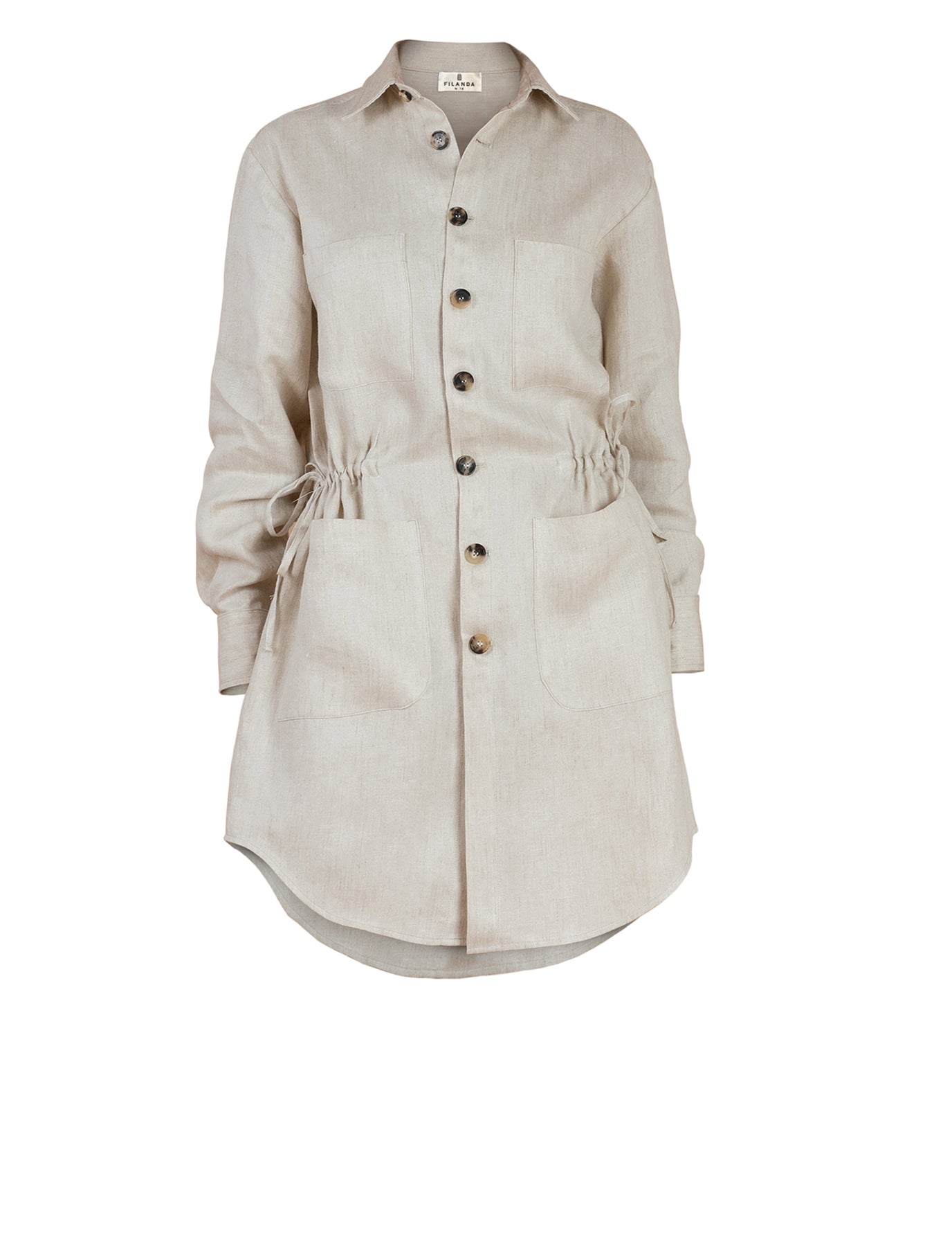Relev Fashion | Filanda n.18 Karen Linen Dress, Beige Relev Fashion | Filanda n.18 Karen Linen Dress, Beige