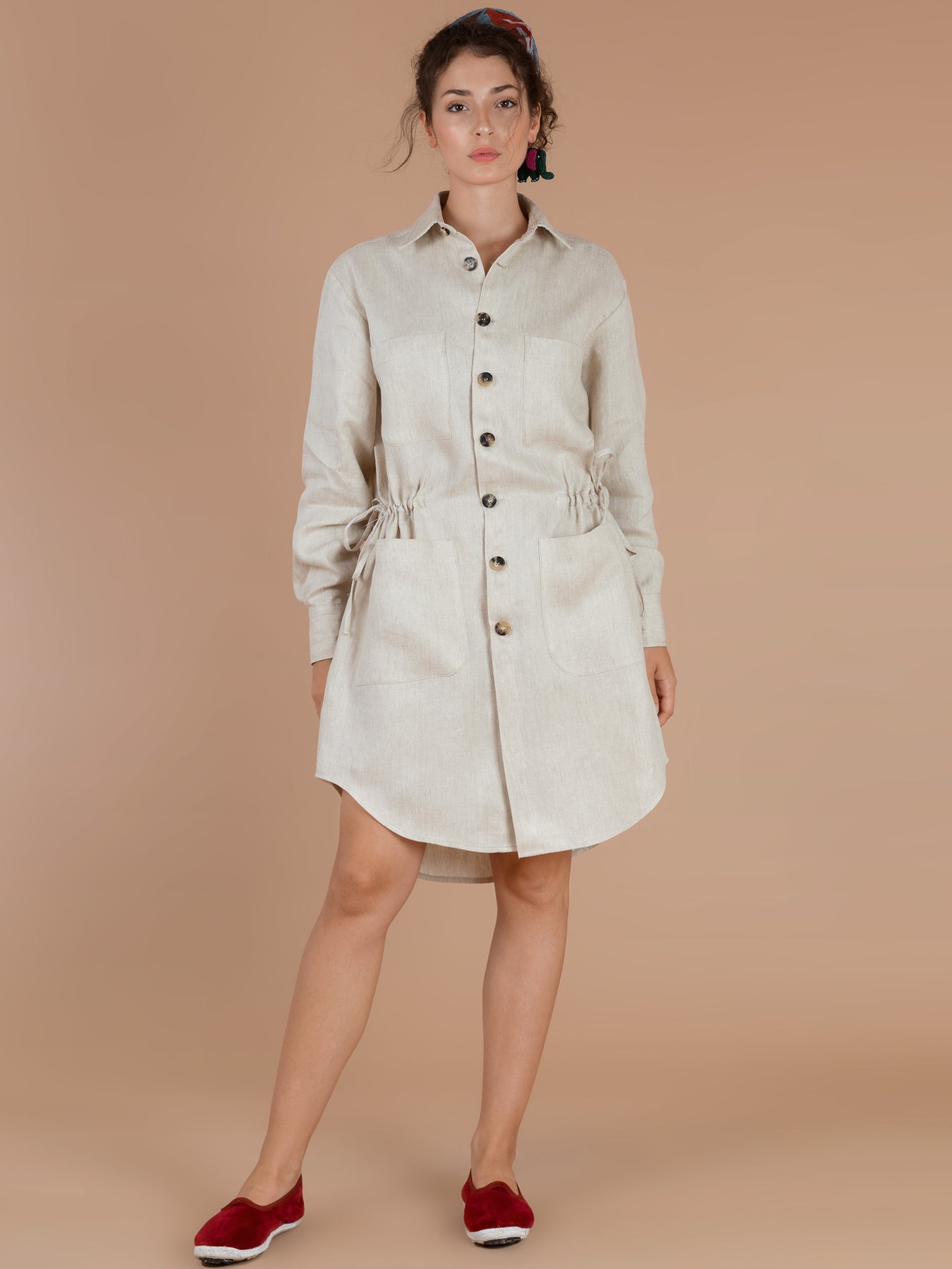 Relev Fashion | Filanda n.18 Karen Linen Dress, Beige Relev Fashion | Filanda n.18 Karen Linen Dress, Beige