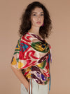 Releve Fashion Filanda n.18 Kokand Multicoloured Silk and Cotton Ikat Top Sustainable Luxury Fashion Conscious Clothing and Accessories Ethical Designer Brand Artisanal Handcrafted Made in Italy Purchase with Purpose Shop for Good