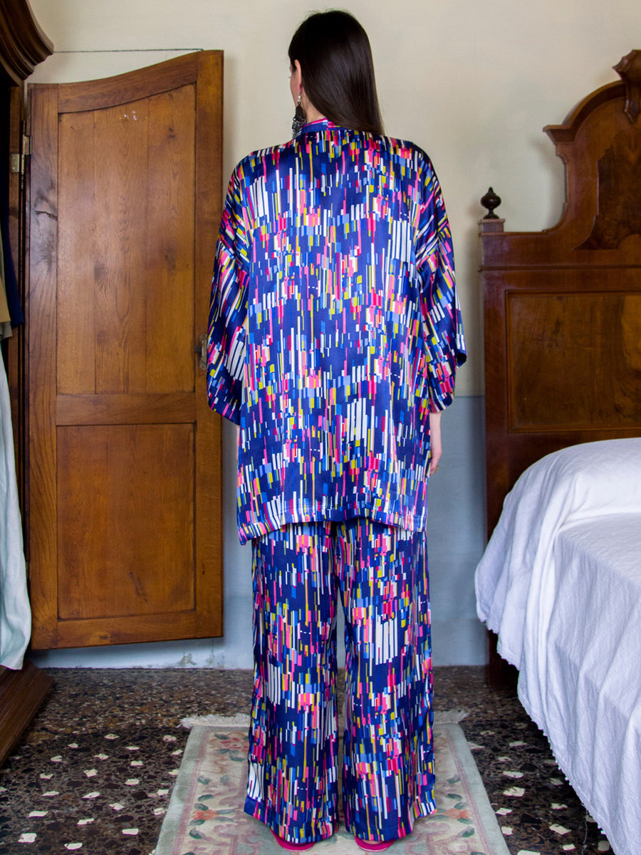 Lorette Silk Trousers, Multicolour
