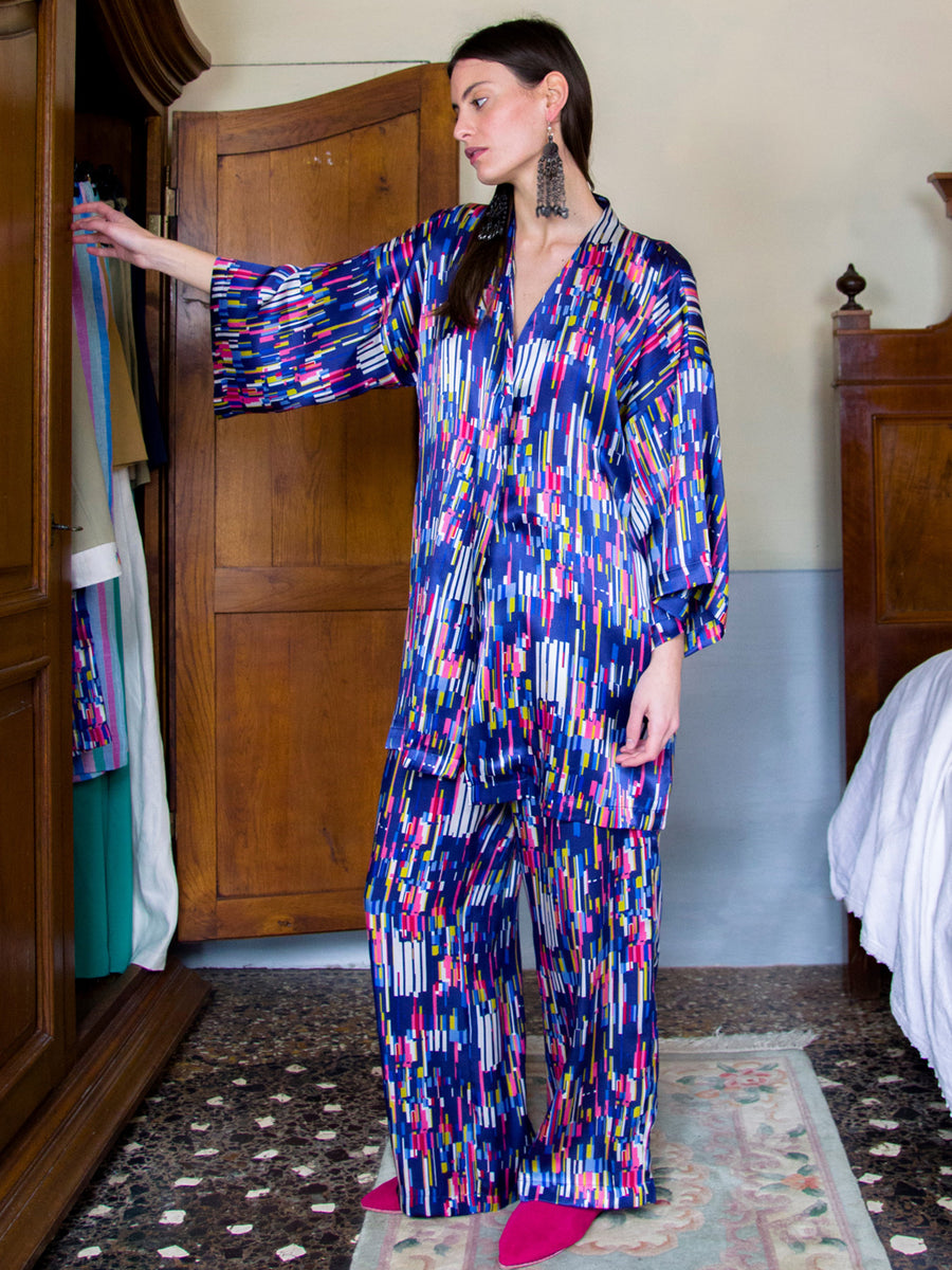 Lorette Silk Kimono Jacket, Multicolour