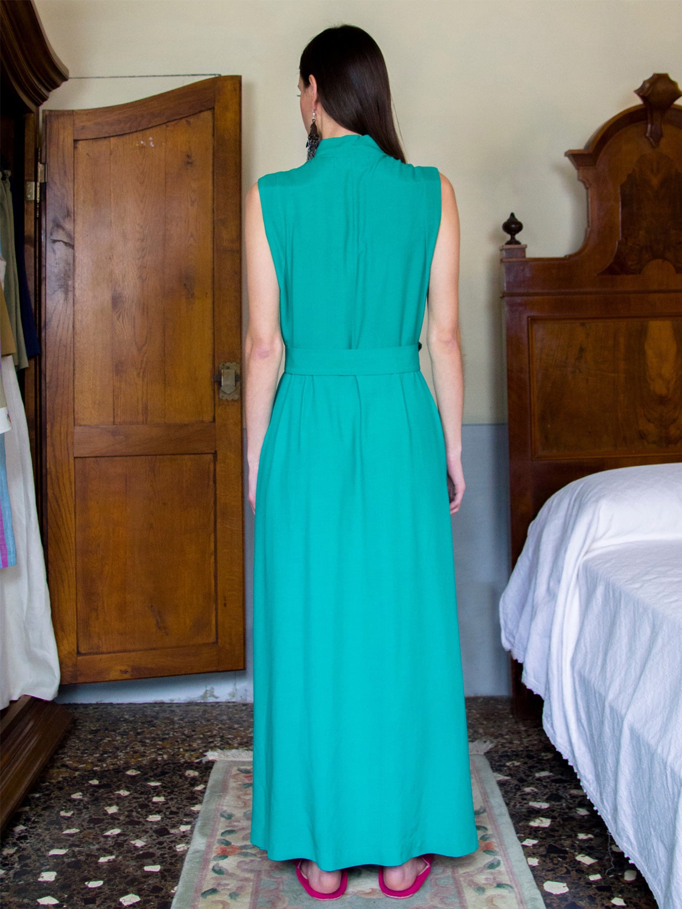 Relev Fashion | Filanda n.18 Zita Cotton Dress, Green Relev Fashion | Filanda n.18 Zita Cotton Dress, Green