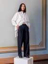 Releve Fashion Filanda n.18 Rationalist Oversized Shirt White Sustainable Luxury Fashion Conscious Clothing and Accessories Ethical Designer Brand Artisanal Handcrafted Made in Italy Purchase with Purpose Shop for Good