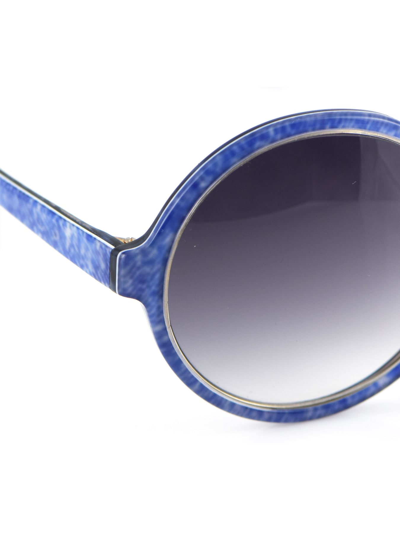 Releve Fashion Heidi London Blue Denim Circular Sunglasses Ethical Designers Sustainable Fashion Accessories Brand Eyewear Positive Fashion Purchase with Purpose Shop for Good