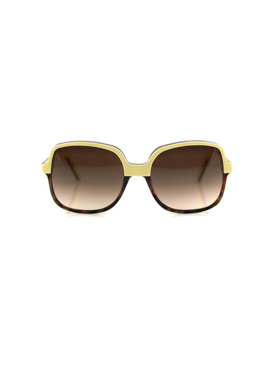 Releve Fashion Heidi London Ivory Tortoise Shell Square Sunglasses Ethical Designers Sustainable Fashion Accessories Brand Eyewear Positive Fashion Purchase with Purpose Shop for Good